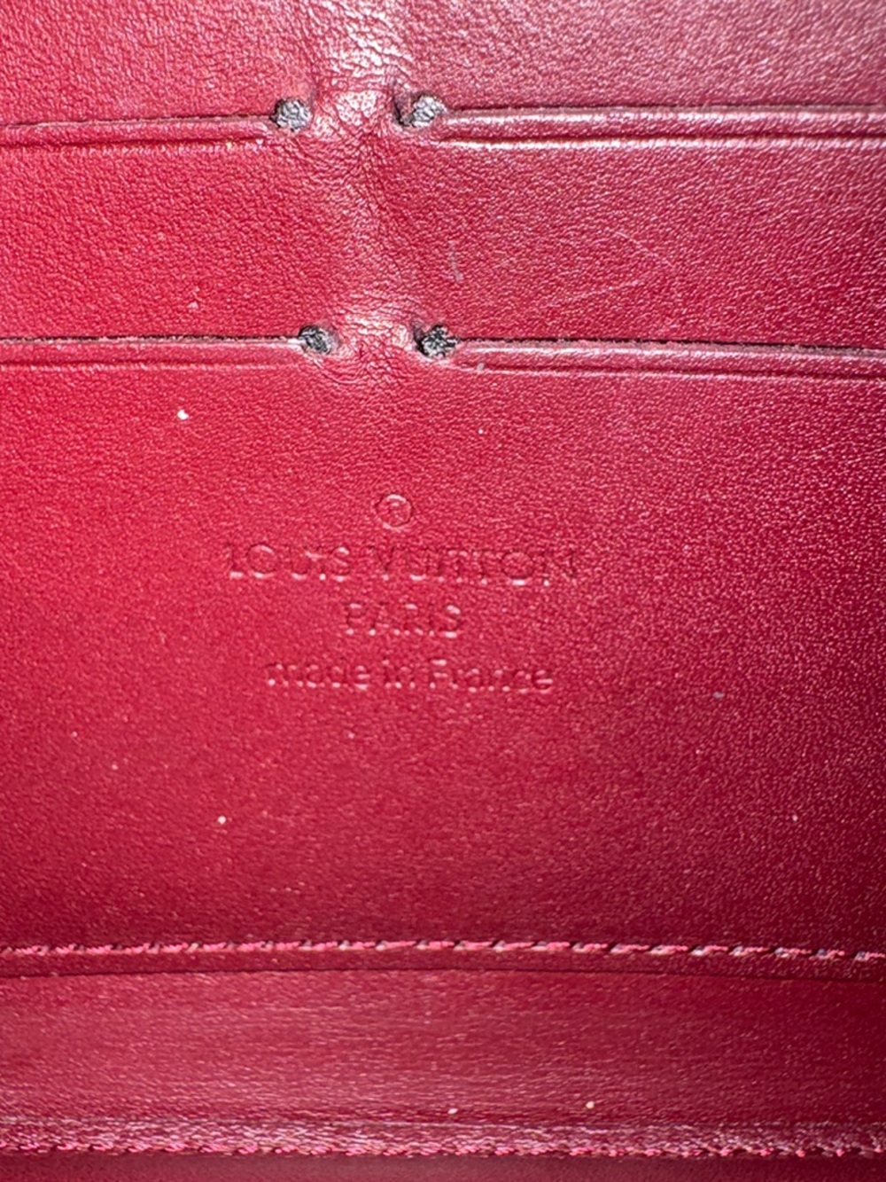 Louis Vuitton Vernis Zip Around Wallet in Burgundy, Comes With COA. - Picture 11 of 16